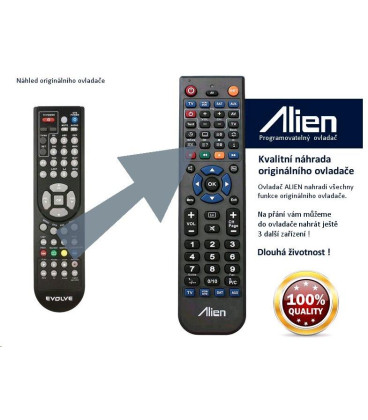 Dálkový ovladač ALIEN Evolveo BlackStar HD-5060 náhrada