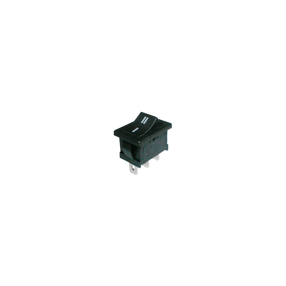 Přepínač kolébkový 2pol./3pin ON-ON 250V/6A černý