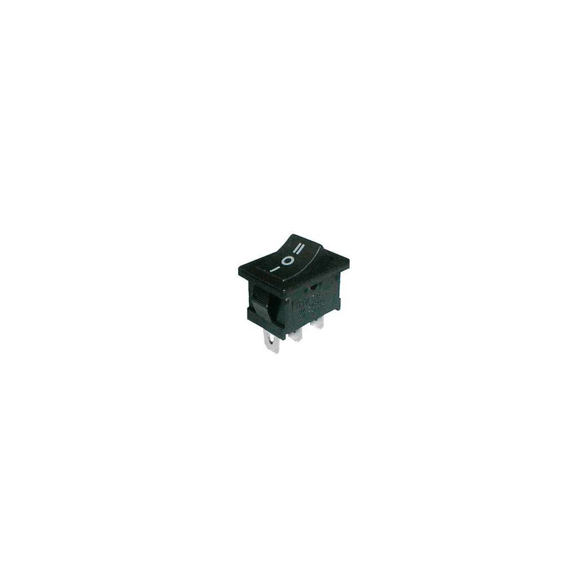 Přepínač kolébkový 3pol./3pin ON-OFF-ON 250V/6A černý