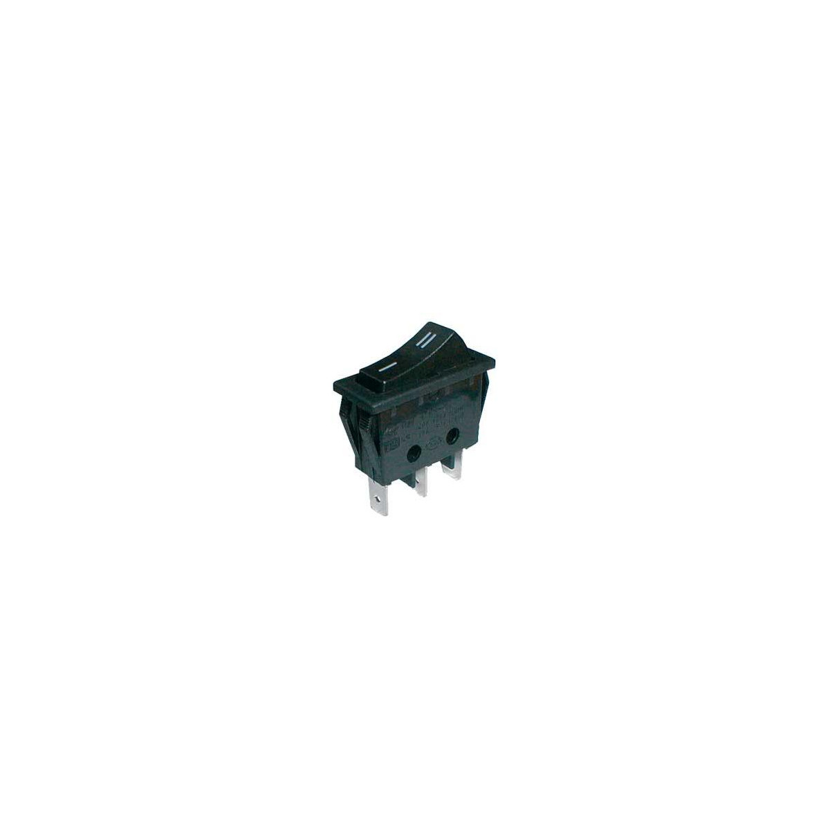 Přepínač kolébkový 2pol./3pin ON-ON 250V/15A černý