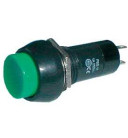 Přepínač tlačítko kul. ON-OFF 250V/1A zelené