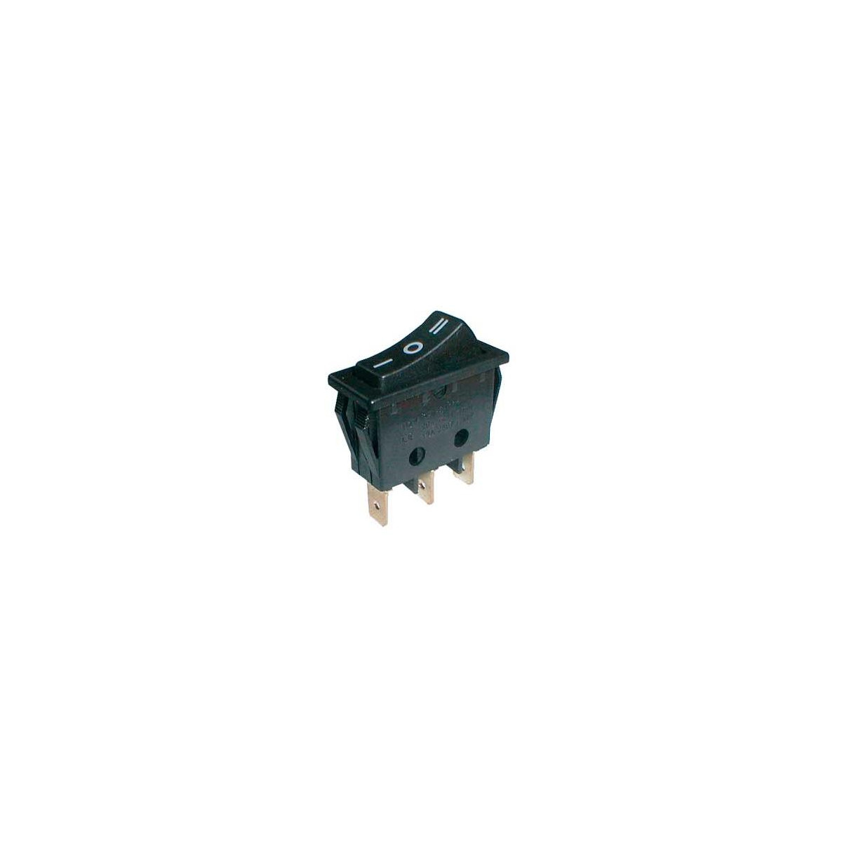 Přepínač kolébkový 3pol./3pin (ON)-OFF-(ON) 250V/15A černý