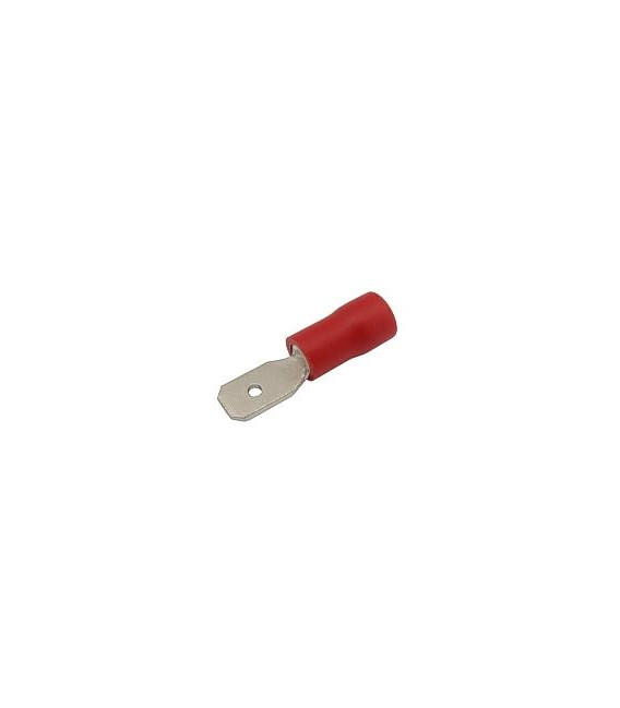 Konektor faston 4.8mm, vodič 0.5-1.5mm červený