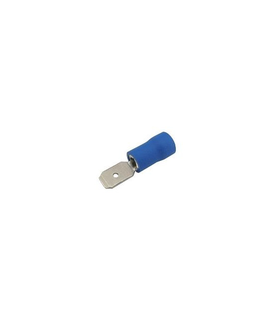 Konektor faston 4.8mm, vodič 1.5-2.5mm modrý