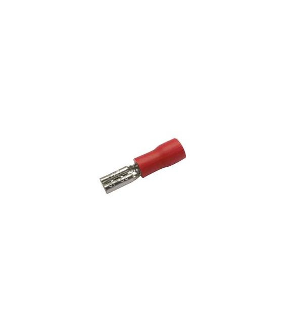 Zdířka faston 2.8mm ,vodič 0.5-1.5mm červená