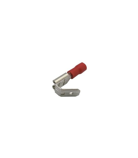Zdířka faston rozvaděč 6.3mm, vodič 0.5-1.5mm červený