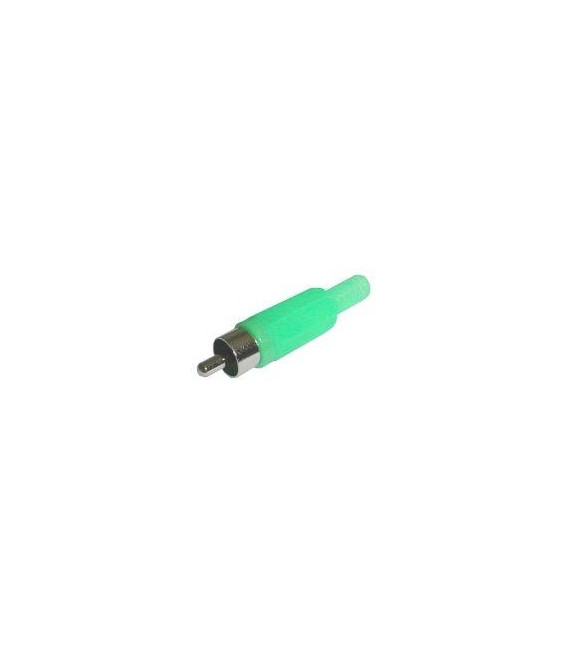 Konektor CINCH kabel plast zelený