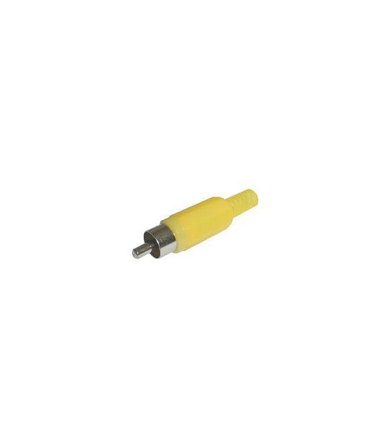 Konektor CINCH kabel plast žlutý