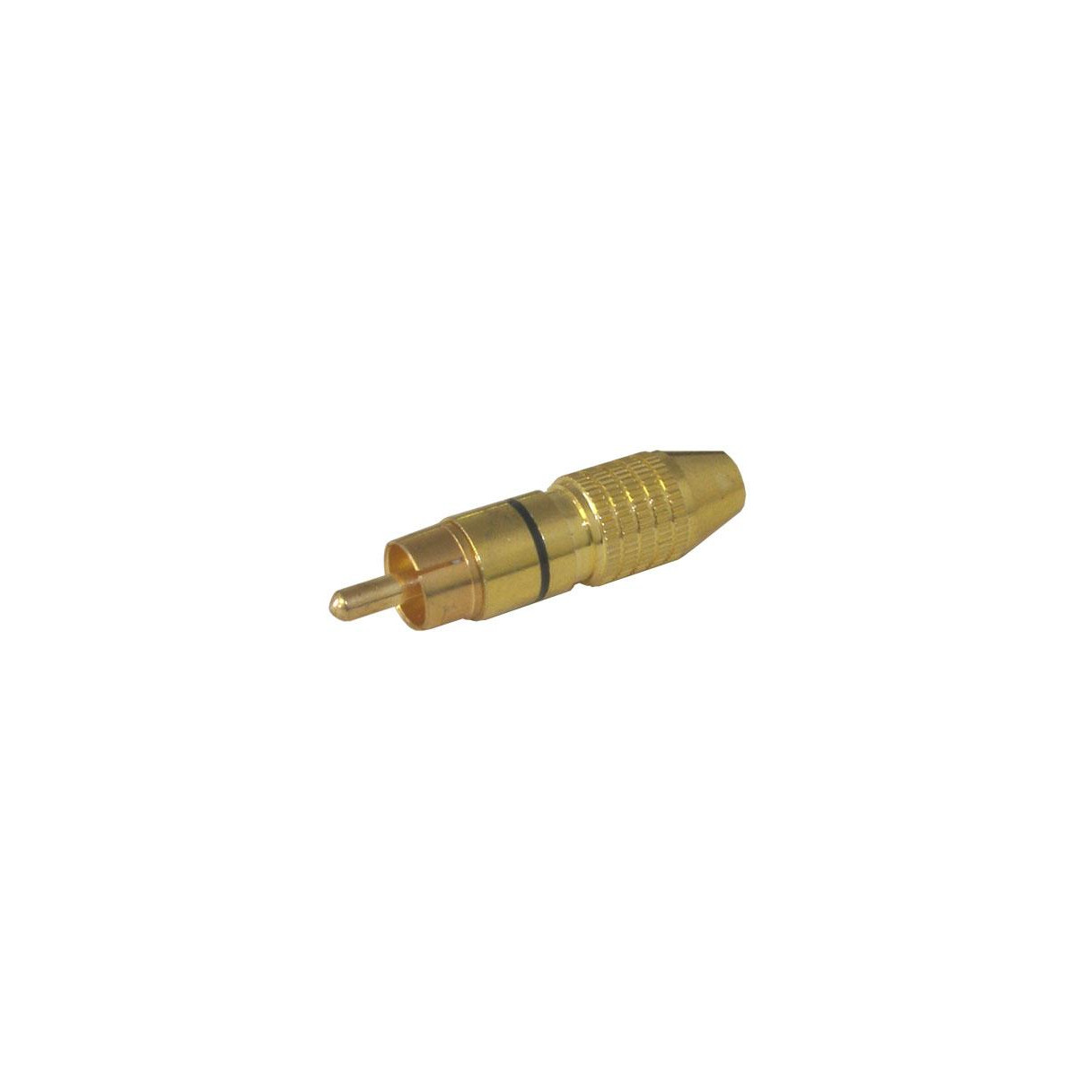 Viac oKonektor CINCH kabel kov zlatý pr.6mm černý