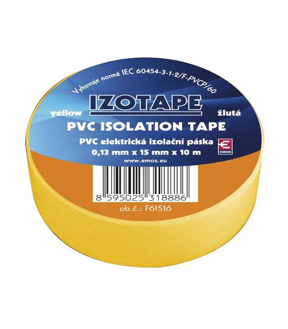 Páska izolační PVC 15/10m žlutá EMOS