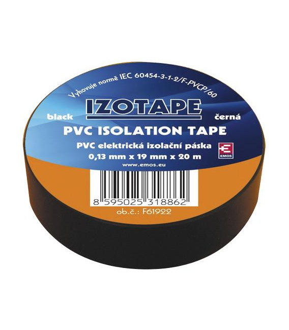 Páska izolační PVC 19/20m černá EMOS