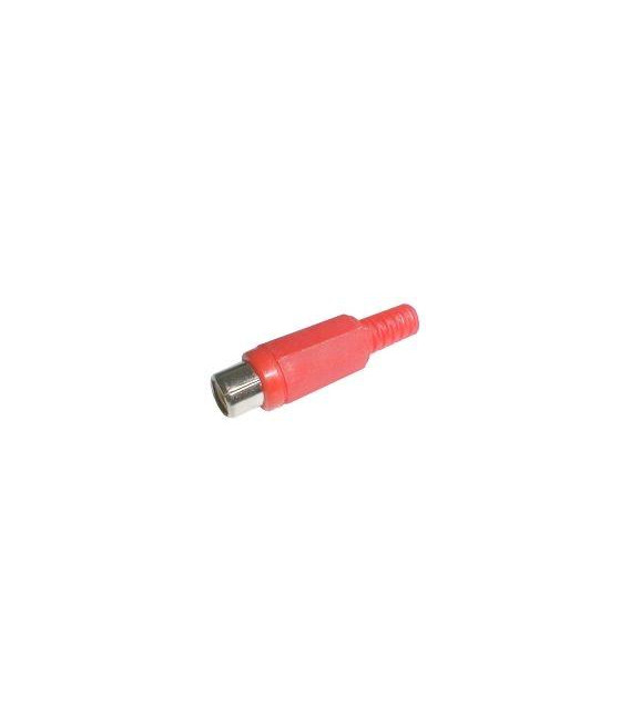 Zdířka CINCH kabel plast červená