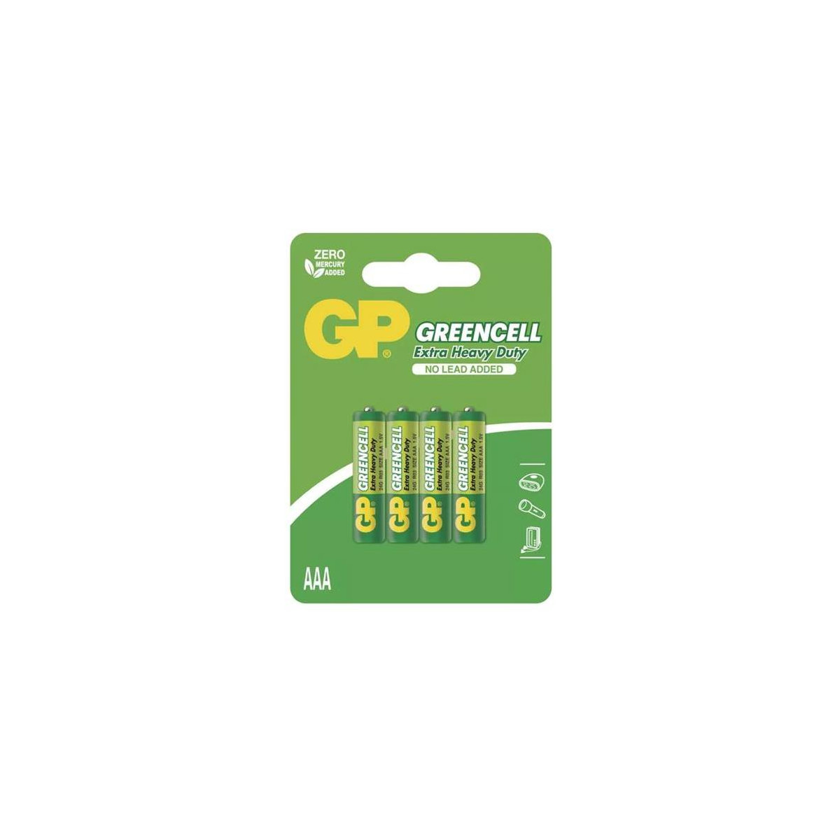 Baterie AAA (R03) Zn-Cl GP Greencell 4ks