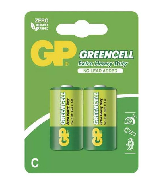 Baterie C (R14) Zn-Cl GP Greencell 2ks