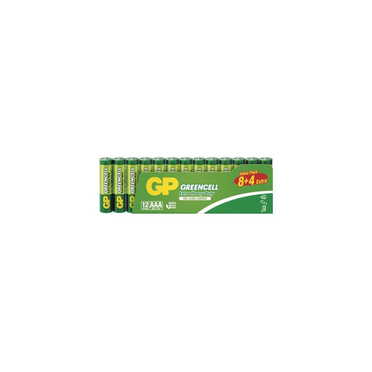 Baterie AAA (R03) Zn-Cl GP Greencell 12ks