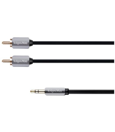 Kabel KRUGER & MATZ JACK 3.5 stereo/2xCINCH 1m KM0309