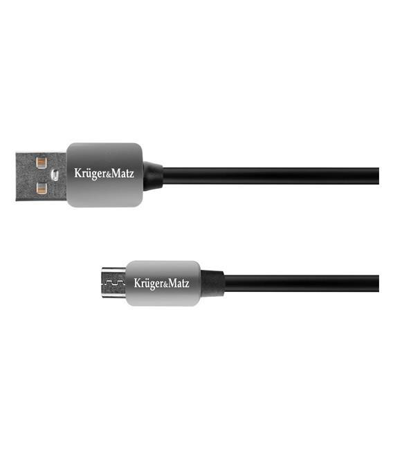 Kabel KRUGER & MATZ KM0331 USB/micro USB 1,8m Black