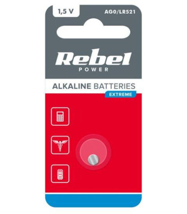 Baterie AG0/LR521 REBEL EXTREME 1ks / blistr
