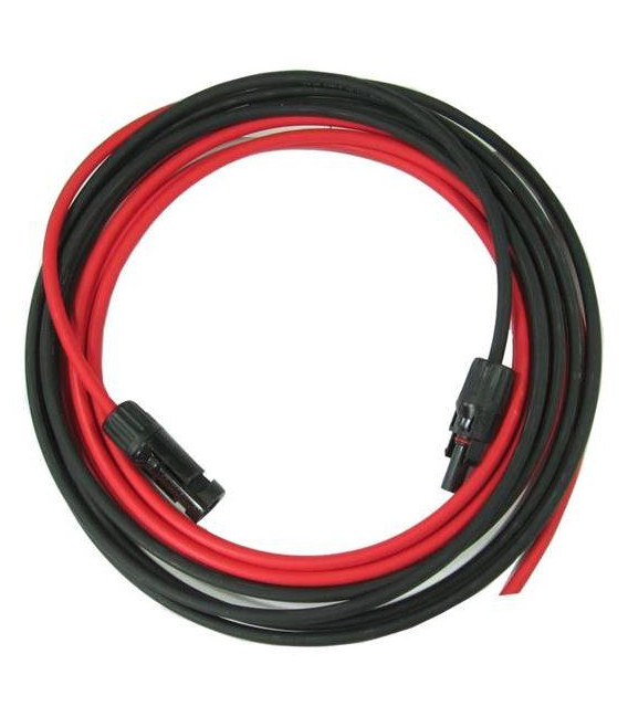 Solární kabel 4mm2, červený+černý s konektory MC4, 5m