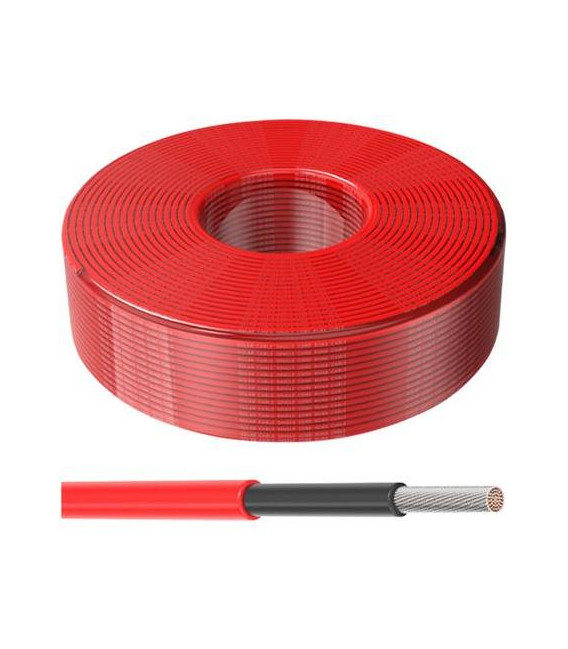 Solární kabel 6mm2, 1500V, červený, 100m GETI GF-C06