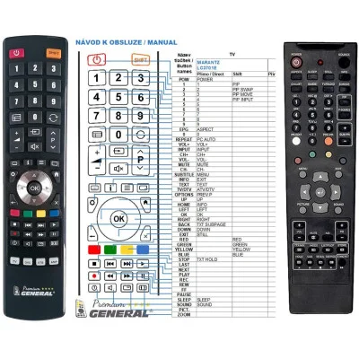 MARANTZ LC3701E - dálkový ovladač, náhrada kompatibilní