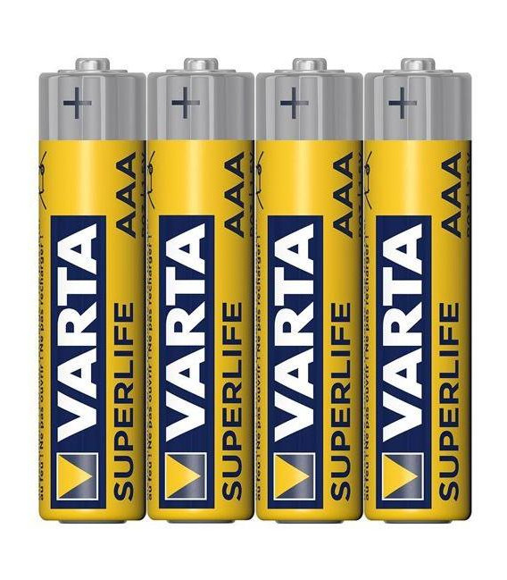Zinko-uhlíková baterie Varta Superlife R03 (AAA) 4ks kompatibilní