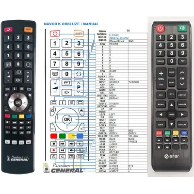 E-STAR 24D4T2 - dálkový ovladač - náhrada kompatibilní
