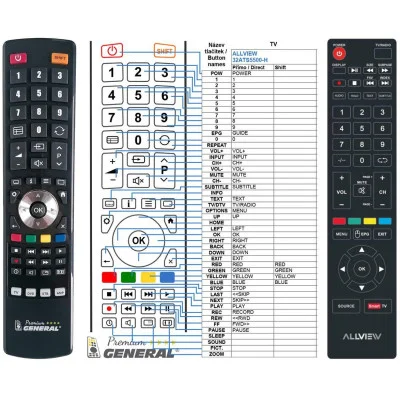 ALLVIEW 32ATS5500-H - dálkový ovladač - náhrada kompatibilní