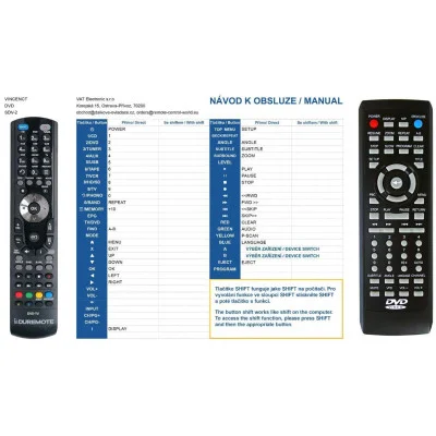 VINCENT SDV-2 - dálkový ovladač - náhrada kompatibilní