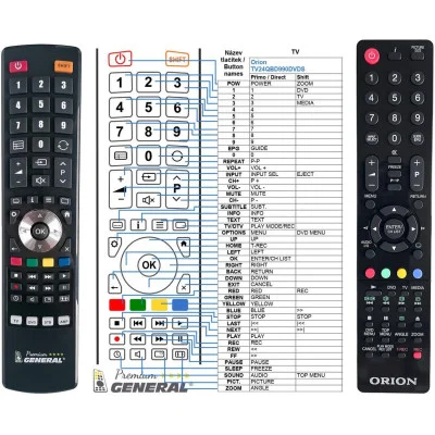 ORION TV24QBD990DVDS - dálkový ovladač - náhrada kompatibilní