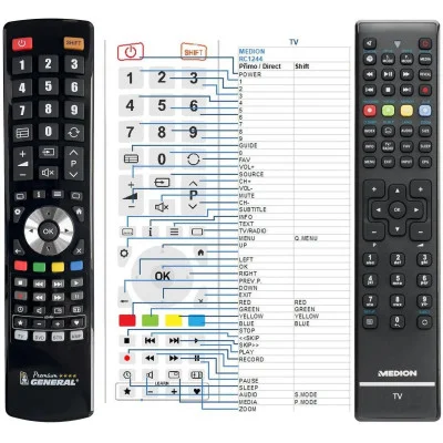 MEDION RC1255 - dálkový ovladač - náhrada kompatibilní