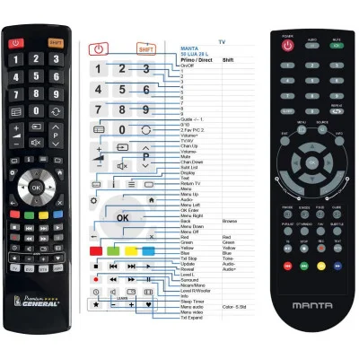 MANTA 50LUA28L - dálkový ovladač - náhrada kompatibilní