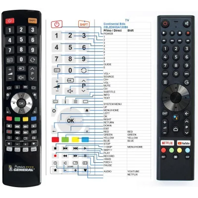 CONTINENTAL EDISON CELED65SA120B6 - dálkový ovladač - náhrada kompatibilní