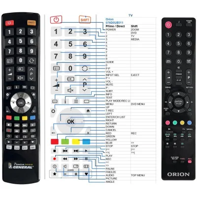 ORION 076D0UE011 - dálkový ovladač - náhrada kompatibilní