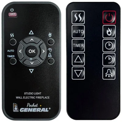 AMBERGLO Wall Mounted Electric Fireplace - dálkový ovladač - duplikát kompatibilní