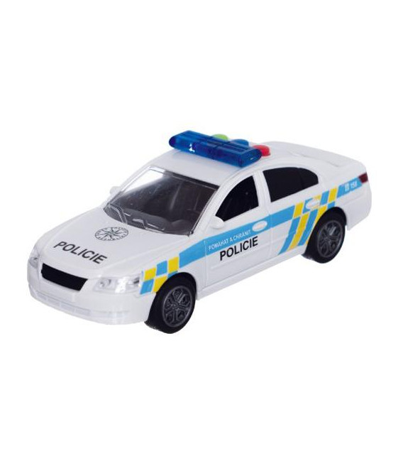 Dětské policejní auto na setrvačník TEDDIES se zvukem a světlem 15cm