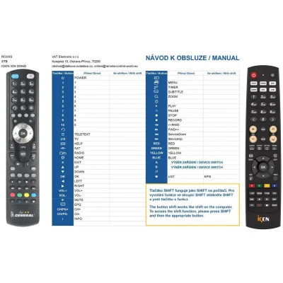 IQON FORCE 1 - dálkový ovladač - náhrada kompatibilní