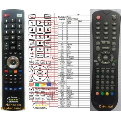 TESLA LT26GF799EB, LT32GF01EB - dálkový ovladač - náhrada kompatibilní