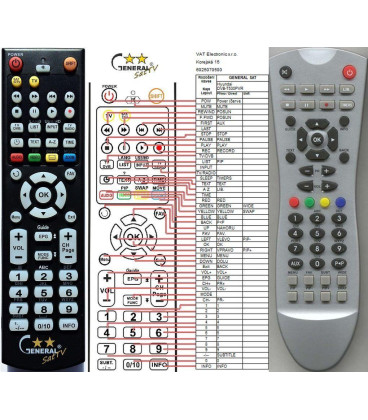 HYUNDAI DVB-T530PVR, DVB-T430 - dálkový ovladač - náhrada kompatibilní