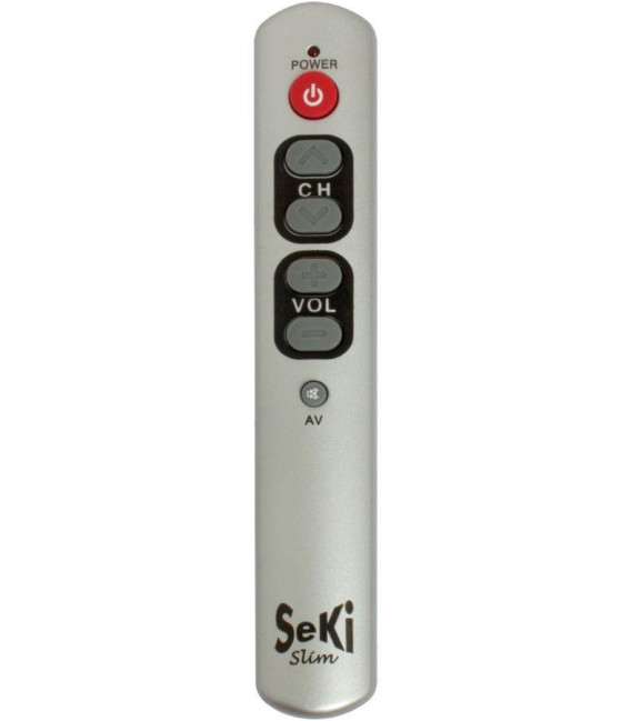 SEKI SLIM stříbrný - samoučící dálkový ovladač kompatibilní