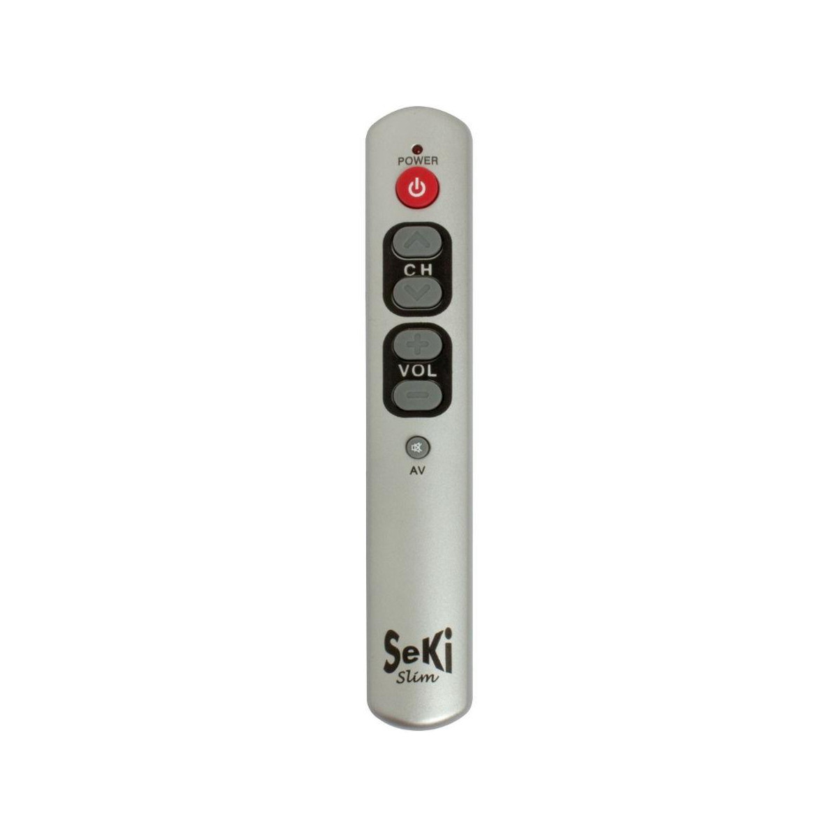 SEKI SLIM stříbrný - samoučící dálkový ovladač kompatibilní