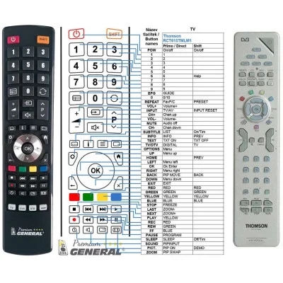 THOMSON RCT615TMLM1, RCT615TCLM1, RCS615TCLM1 - dálkový ovladač - náhrada kompatibilní