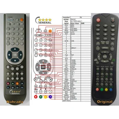 SENCOR SLT1950DVBT V1 - dálkový ovladač - náhrada kompatibilní