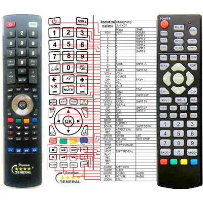 TESLA LT32GY799EB - dálkový ovladač - náhrada kompatibilní