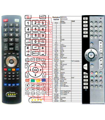 MEDION MD30305, MD30309, MD30312, MD30329 - dálkový ovladač - náhrada kompatibilní
