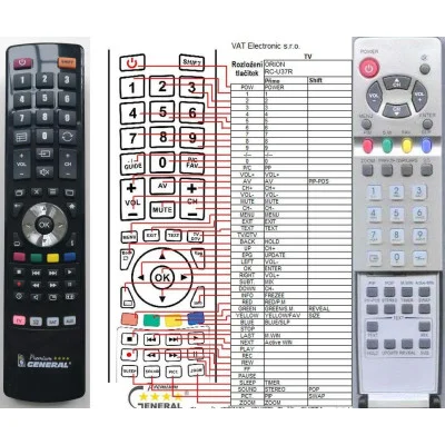 ORION RC-U37R - dálkový ovladač - náhrada kompatibilní
