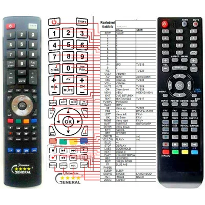 REFLEXION TDD-1900, TDD-1505 - dálkový ovladač - náhrada kompatibilní