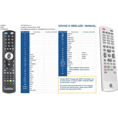 HANDAN CV-6000 DVR - dálkový ovladač - náhrada kompatibilní