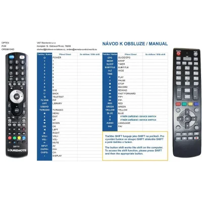 OPTEX ORS-9910HD, ORS-9910HS - dálkový ovladač kompatibilní