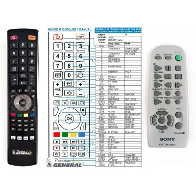 SONY RM-S171 - dálkový ovladač - náhrada kompatibilní